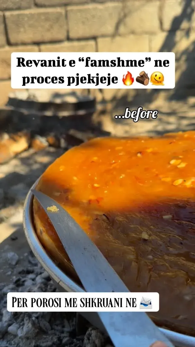 Revanitë e famshme në proces pjekjeje… Me bajame të pjekura në prush, që… — Procesi