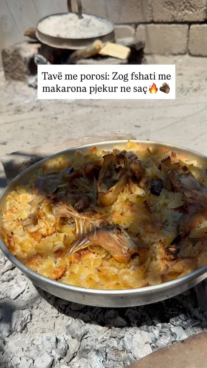 Zog fshati ne tave me makarona pjekur ne saç ,me porosi! — Mish & tava