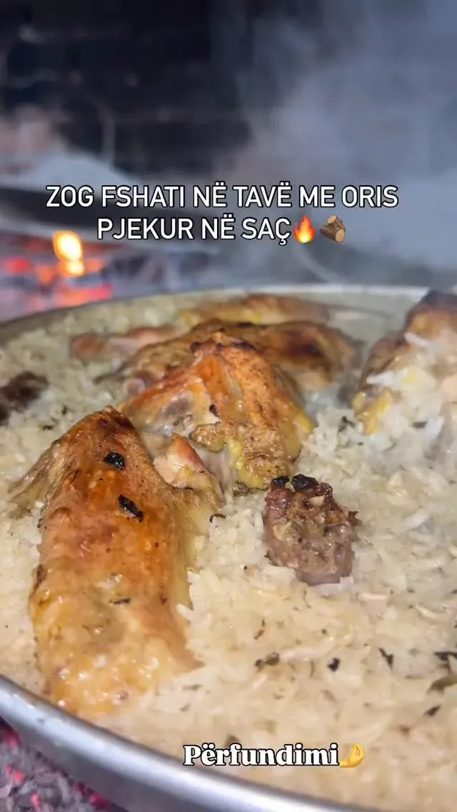 Zog fshati, rritur me kujdes… i përgatitur ngadalë në saç, mbi zjarr druri… — Mish & tava
