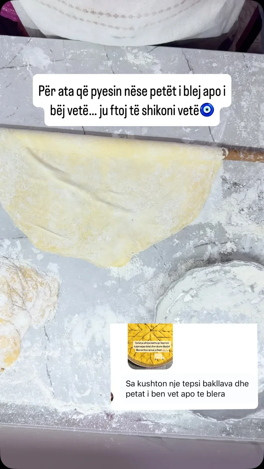 Ja live duke pergatitur bakllavat! — Procesi