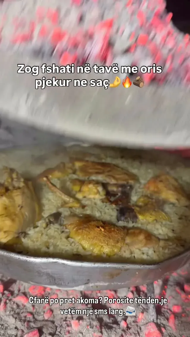 Zog fshati në tavë me oris pjekur në saç Pas çdo tave, ka punë, lodhje dhe… — Mish & tava