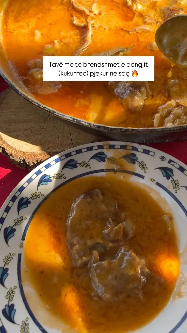 Tave me te brendshme qengji (kukurrec) pjekur ne saç! — Mish & tava